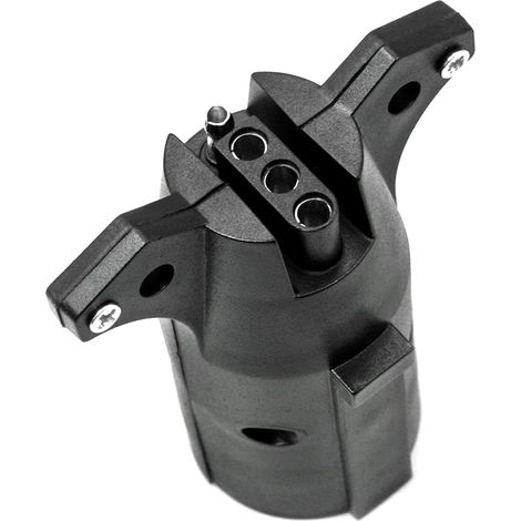 1-teiliger Anhänger-Steckdosen-Adapter 3,74" x 2,75", Plug-and-Play 7-auf-4-poliger RV-Anschluss, wasserdichtes und langlebiges Auto-Ersatz-Zubehör-Set (schwarz)