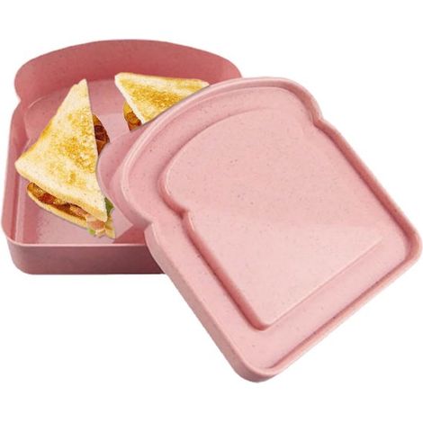 Fiambrera de lujo con compartimentos, Caja bento, A prueba de fugas y apta para lavavajillas, Ideal para la escuela, el trabajo y picnics, Rosa (1/5)