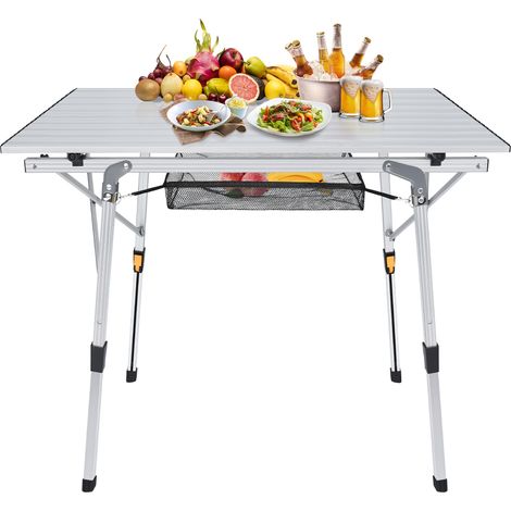 AUFUN table de camping table pliante avec cadre en aluminium