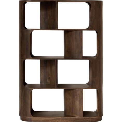 Etagère bords arrondis en bois de manguier 120x170x36cm (1/5)