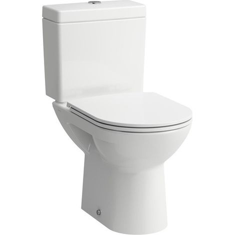 WC sur pied combiné LAUFEN PRO à fond creux, sortie 6 litres à l'intérieur vertical blanc LAUFEN