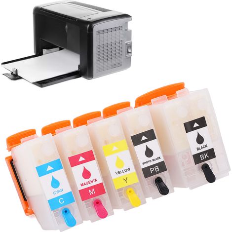 Cartouches d'encre de remplacement pour Epson 202XLBK/202XLPBK/202XLC/202XLM/202XLY (cartouches de recharge 5 couleurs) (1/5)