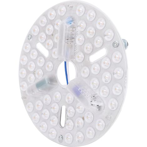 Panneau lumineux LED de remplacement pour ventilateur de plafond 6,5 pouces, 3 couleurs, intensité variable, montage encastré, protection oculaire (1/5)