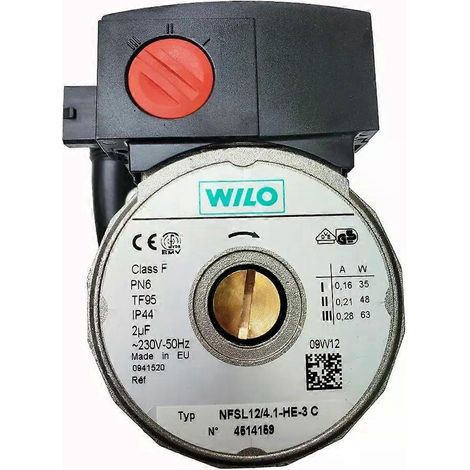 Moteur de pompe de circulation d'eau pour chaudière à gaz compatible avec Wilo NFSL12/41 (1/5)