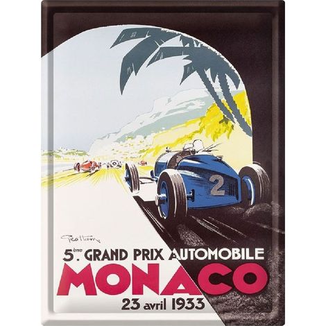 Grande plaque métallique Monaco