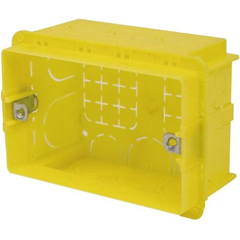 Scatola 503 rettangolare con inserto metallico, 3 posti, ideale per installazioni elettriche interne