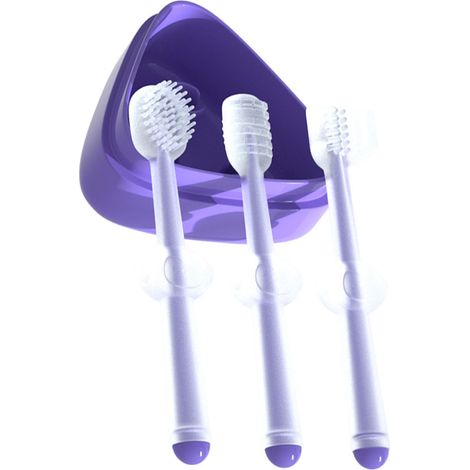 Lot de 3 brosses à dents pour chats, en silicone haute sécurité, durable et confortable, facile à utiliser, pour petits chiens et animaux de compagnie. Idéales pour la maison et les animaleries. (1/4)