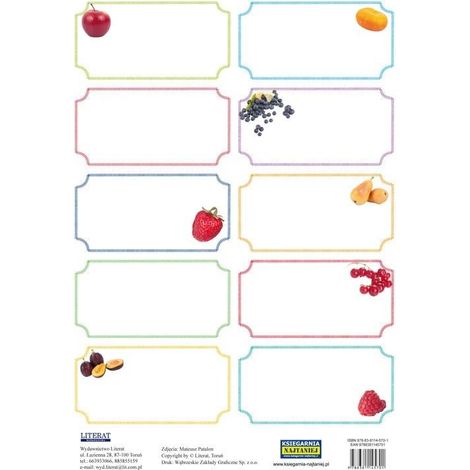 Autocollants pour confitures - fruits
