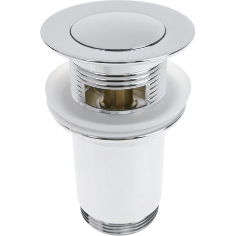 PrimeMatik - Bonde de lavabo 9cm. Système de vidage pop up en laiton bouchon G1-1/4 universel (1/5)