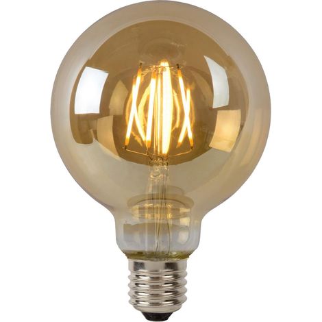 G95 - Ampoule filament - Ø 9,5 cm - LED Dim. - E27-1x5W 2700K - Ambre (1/5)