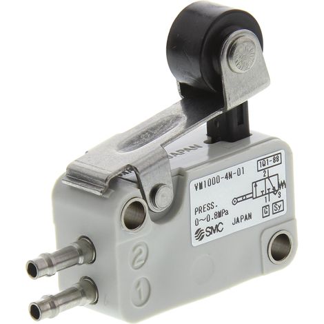 Vanne pneumatique SMC VM1000 Levier à galet 3/2, 2.5mm ( Prix pour 1 )