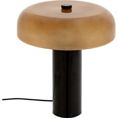 Lampe à Poser Cylindre en Verre "Jody" 37cm Ambre (1/5)
