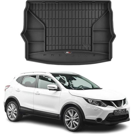 OMAC Tapis de Coffre 3D TPE Premium Compatible avec Nissan Qashqai II 2013-2021 - Bac de Protection de Coffre Intérieur antidérapant Revêtement de Coffre Bords Hauts pour Voiture Noir (1/5)