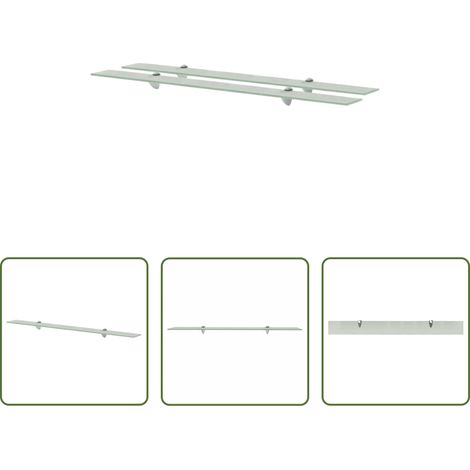 Glasregal - Schweberegale 2 Stk. Glas 100x10 cm 8 mm (1/5)