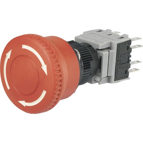TRU COMPONENTS LAS1-BY-22TSB Not-Aus-Schalter 2 Öffner, 2 Schließer 1 St.