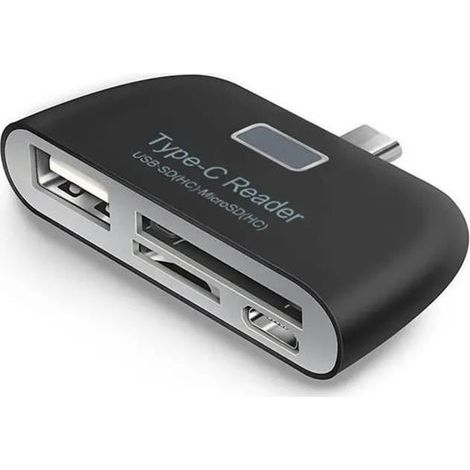 Adaptateur Universel De Type C Lecteur De Carte OTG Multifonctionnel Intelligent 4 En 1 pour Portable PC Téléphone TF Micro SD