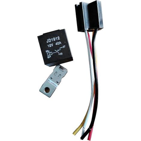 Relais automobile étanche 12 V 40 A, 4 broches, avec connecteur métallique et dos en fer. (1/5)