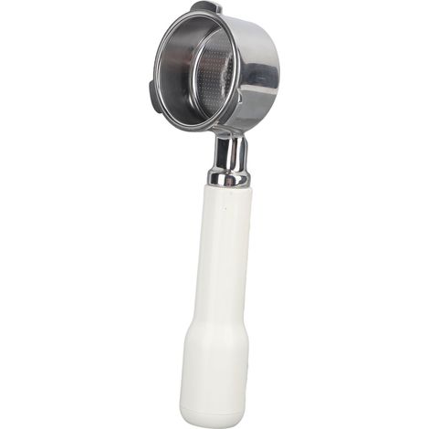 Porte-filtre sans fond 51 mm à 3 oreilles en acier inoxydable blanc pour cafetières 6001, 5403 et KF5400 (1/5)