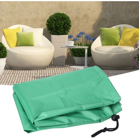 Protection couverture table meubles tissu Oxford – imperméable eau et poussière – vert – patio jardin extérieur