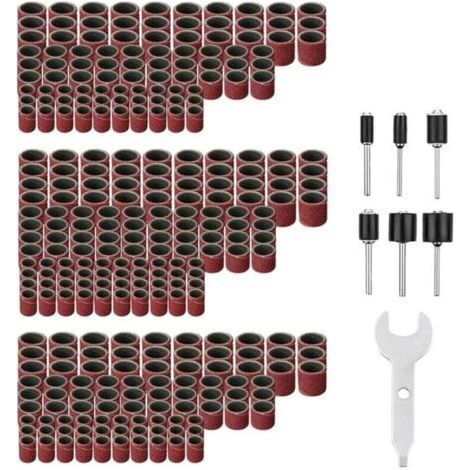 307pcs Drum Sanding Kit 80 Grit 120 Grit 240 Drum Sleeve for Nail Drill Rotary Tool Accessories (1/5)