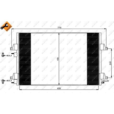 Condenseur, climatisation NRF 35557 RENAULT 8200033733