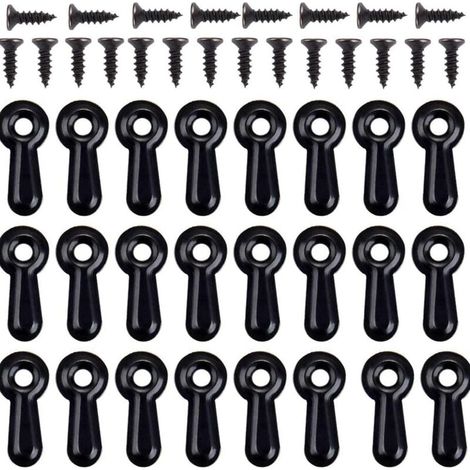 Ensemble de 100 Fixations à Bouton Tournant pour Cadres Photos avec Clips Support (1/4)