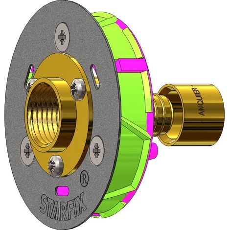 Sortie de cloison STARFIX MONO PER à glissement Ø 12 - F1/2" (15/21) droit - Anquier