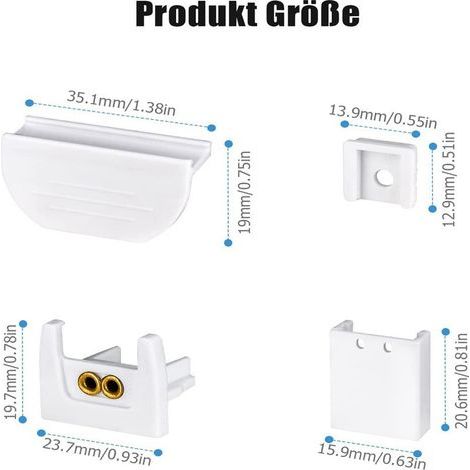 Set mit 14 Befestigungszubehörteilen für Rollos/Jalousien, Aufhängungscode, Zubehör für Vorhänge und Plissees (1/5)