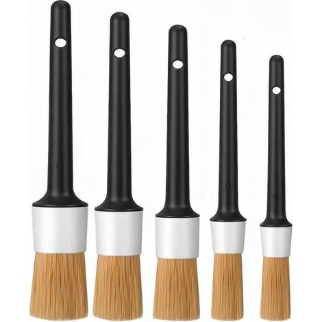 5-teiliges Set mit ultraweichen Naturborsten-Autoreinigungsbürsten und Lüftungsschlitzbürsten
