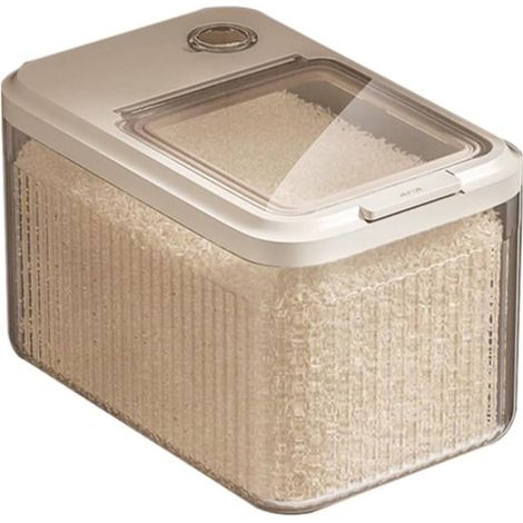 Bac de stockage de céréales – Boîte de conservation alimentaire – Boîte de rangement – Ustensiles de cuisine – Capacité : 4,5 kg – Plastique – Transparent (1/5)