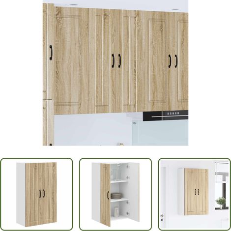 vidaXL Küchenwandschrank - Küchenschrank Sonoma-Eiche 60 x 31 x 100 cm Holzwerkstoff (1/5)