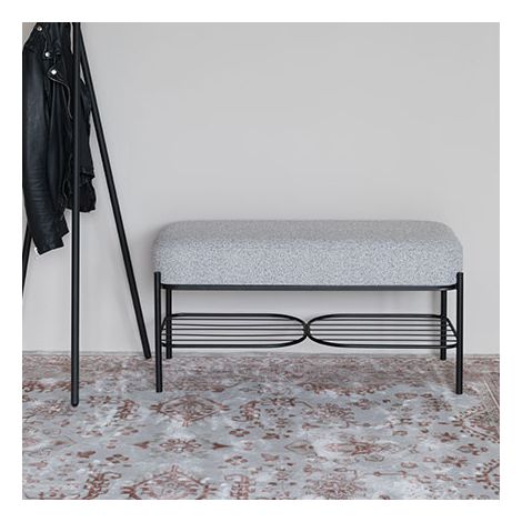Banc, Banc Milou en tissu gris Noir en Fabric, BOITE A DESIGN (1/10)