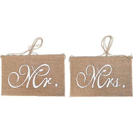 Décoration suspendue en toile de jute pour mariage (1/3)
