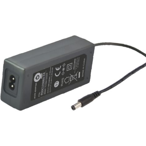 POSC12500D-C8: POSC 12V/5A/60W, da tavolo, presa CA: IEC C8, spina CC: 2.1/5.5 dritta (+)