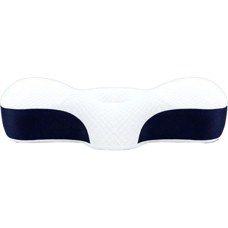 Oreiller de sommeil en mousse à mémoire de forme, à rebond lent, ergonomique, protection cervicale, bleu marine, coussin cervical pour cadeau (1/5)
