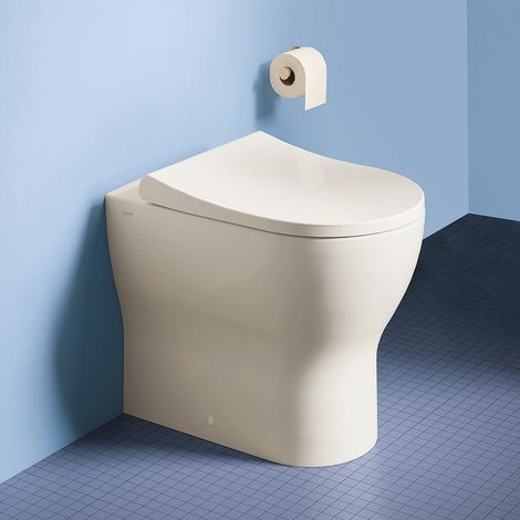 WC a pavimento filo muro 54 cm con sedile rallentato - Mia Round
