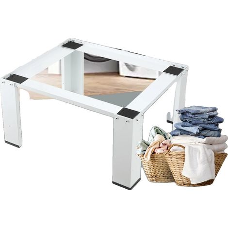 Base per lavatrice, acciaio, 62,5 cm x 54,5 cm, capacità di carico: 150 kg, singolo livello, tipo da pavimento (1/5)