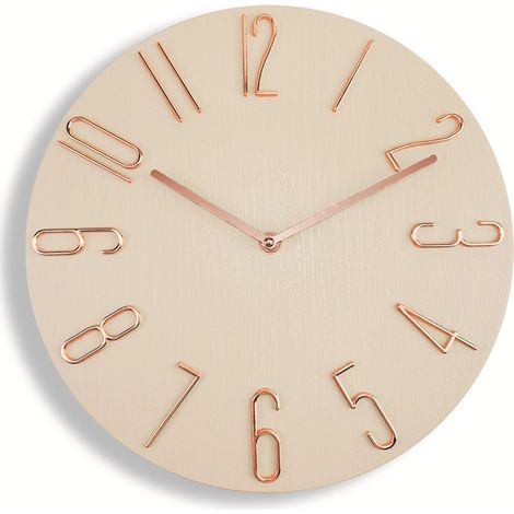 Horloge Murale - 35 Cm - Fonction Silencieuse Sans Tic-Tac - Pour Salon Chambre Cuisine Bureau - 1 Pièce (1/5)