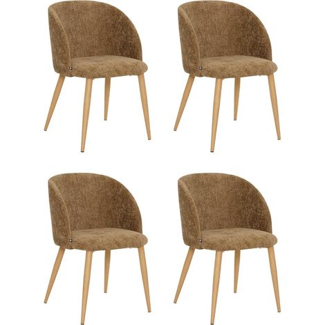 Lot de 4 Chaises Design "Céleste" 80cm Bronze (1/5)