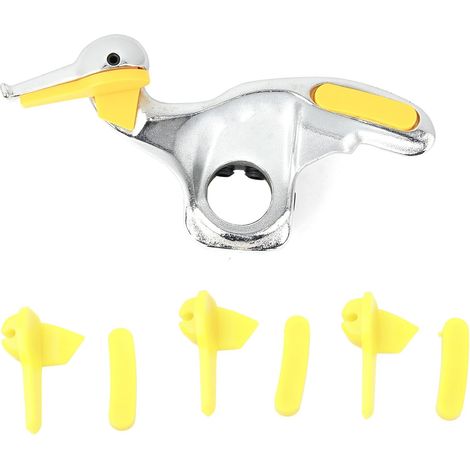 Desmontadora de neumáticos de acero inoxidable para coche, con cabezal de pato y almohadillas protectoras (28 mm) (1/5)