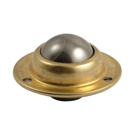 Pallina in acciaio D.19 con collarino brunito 3 fori portata 12kg - GUITEL HERVIEU - 705920 (1/2)