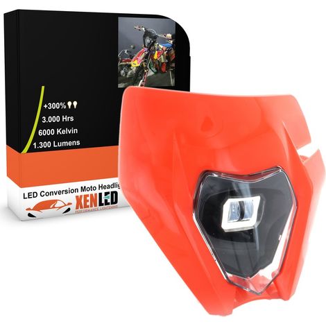 BLOC OPTIQUE LED MOTO Série CV01 - KTM / HUSQVARNA / UNIVERSEL - ORANGE (1/5)