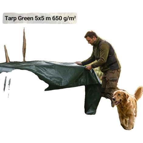 Plane, langlebiges PVC-beschichtetes Material, vielseitiger Schutz im Freien, Grün (1/2)