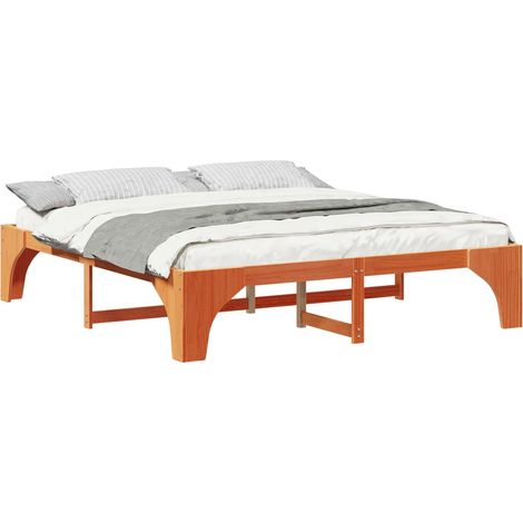 Maison Exclusive - Bettrahmen Braun 180 x 200 cm Massives Kiefern
