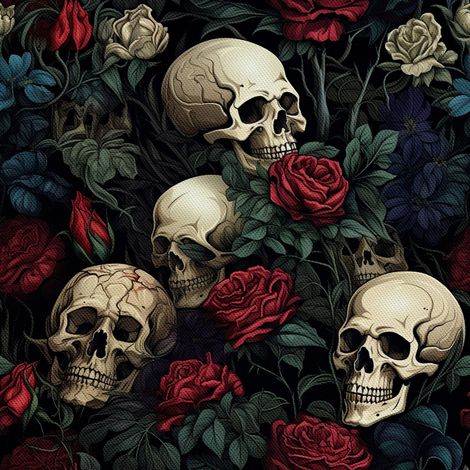 Tela decorativa para exteriores Oxford - Motivo de calavera I DX4251 (1/5)