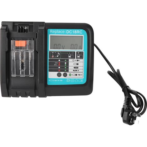 Chargeur Li-Ion DC18RC avec écran pour Makita 14,4-18V BL1815 BL1415 BL1460 (prise AU 100-240V) (1/5)