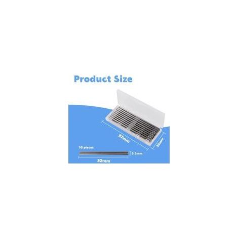 10 Pièces Fer de Rabot 82mm HSS Lames de Raboteuse Fers Réversibles Carbure Ensemble de Rabot Electrique Lame 82x5.5x1.2mm, pour Rabots Makita, Black & Decker, Bosch, DeWalt et Elu (1/4)
