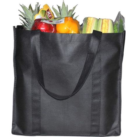 Lot de 6 sacs cabas réutilisables avec poignées, en tissu non tissé, supportant plus de 20 kg (44 lb) - Sacs de courses pliables extra larges et résistants (1/5)