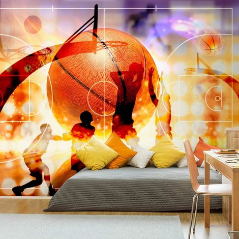 Papier peint adhésif Basketball - 147 x 105 cm (1/4)