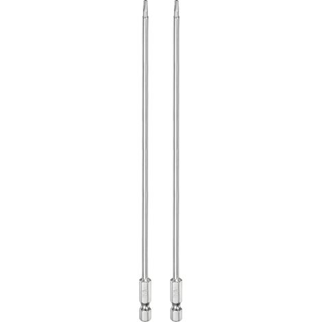 2Pcs T10 Embout Tournevis Torx 1/4" Hex Shank Longueur 8" (200mm) (1/5)